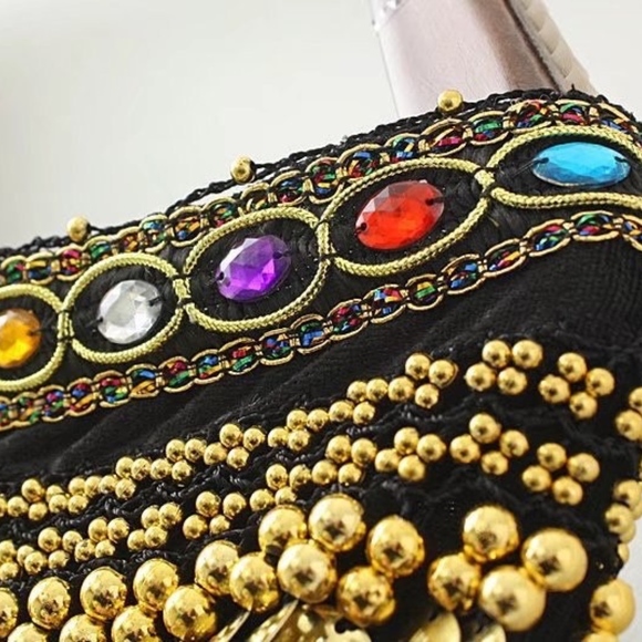 NEW! Super Cute Beaded/Coin Boho Tie Bandeau Top!! - Picture 5 of 5